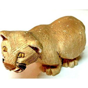 Artesania Rinconada Mountain Lion Cat Uruguay Figurine
